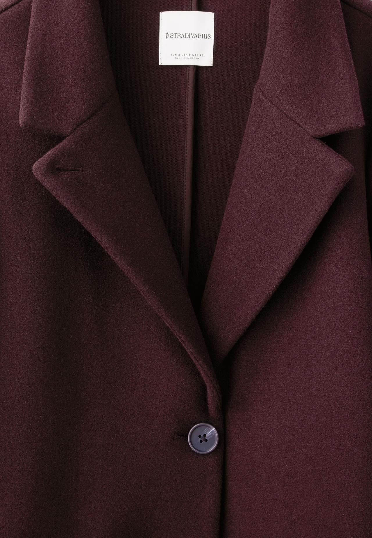 Soft-touch straight coat — Purple