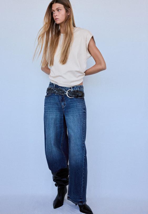 Stradivarius B06 Basic, Ejtett Vállú Póló 0-430 S