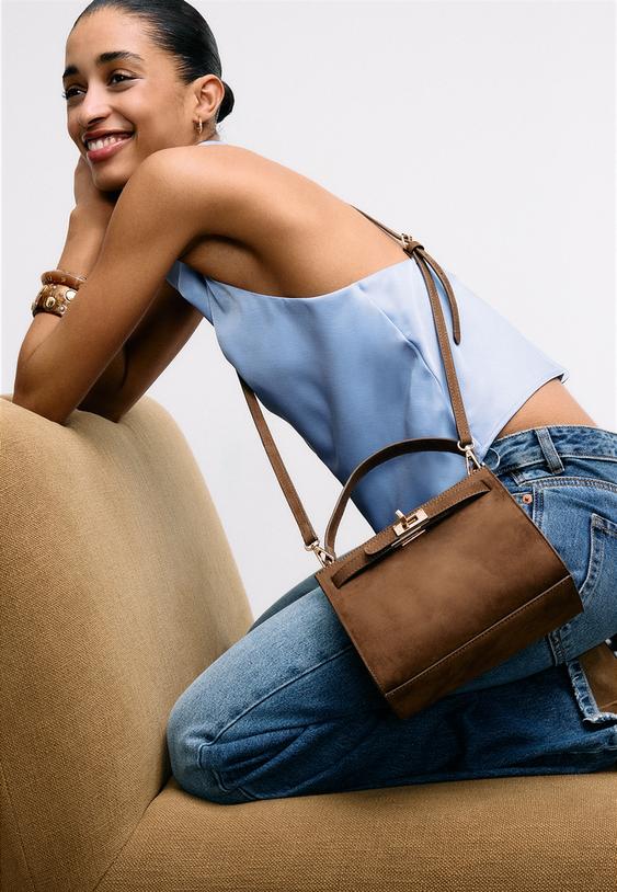 Kutu şeklinde sert çapraz askılı çanta - Görsel 2