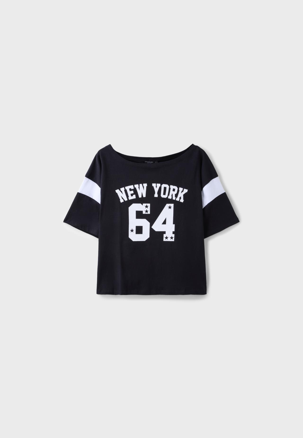 New York 64 positional short sleeve T-shirt — Black