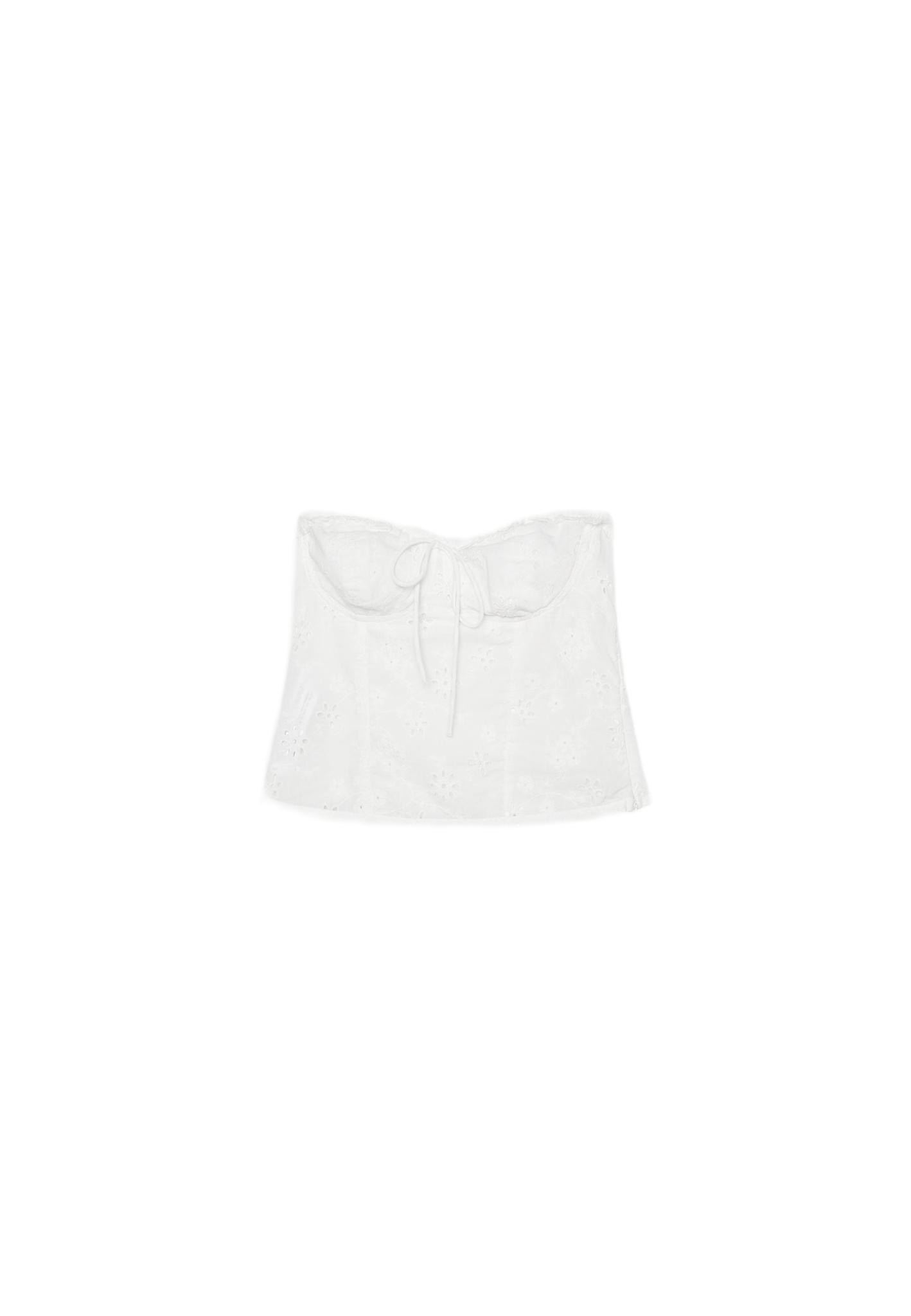 Corset bustier top — White