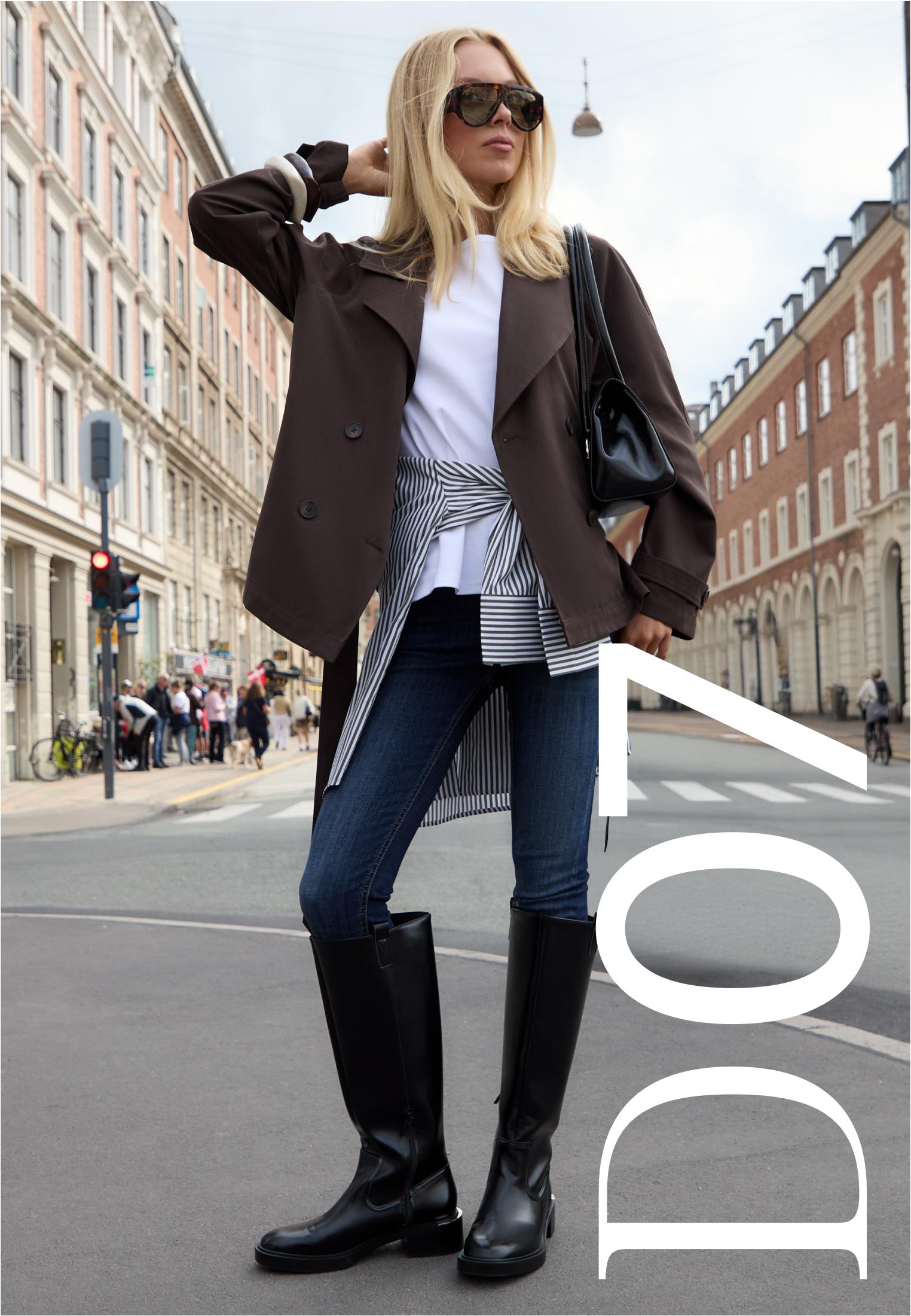 D07 High-waist skinny jeans — OVERDYED BLUE DENIM