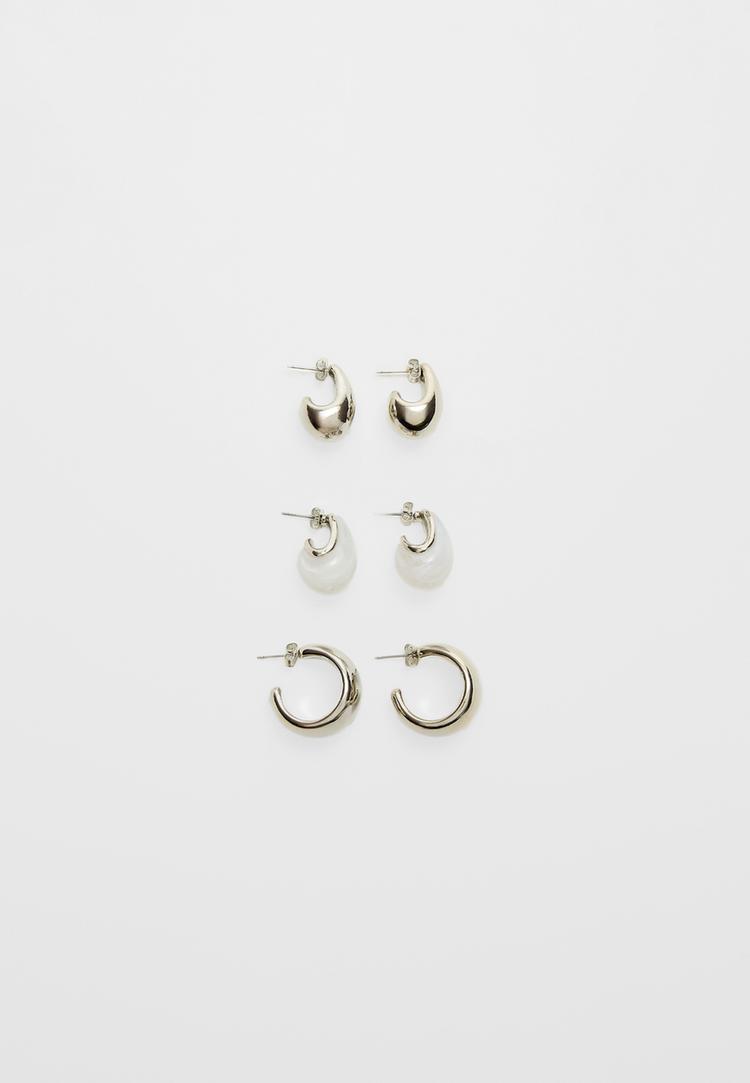 set 3 pendientes mini volumen