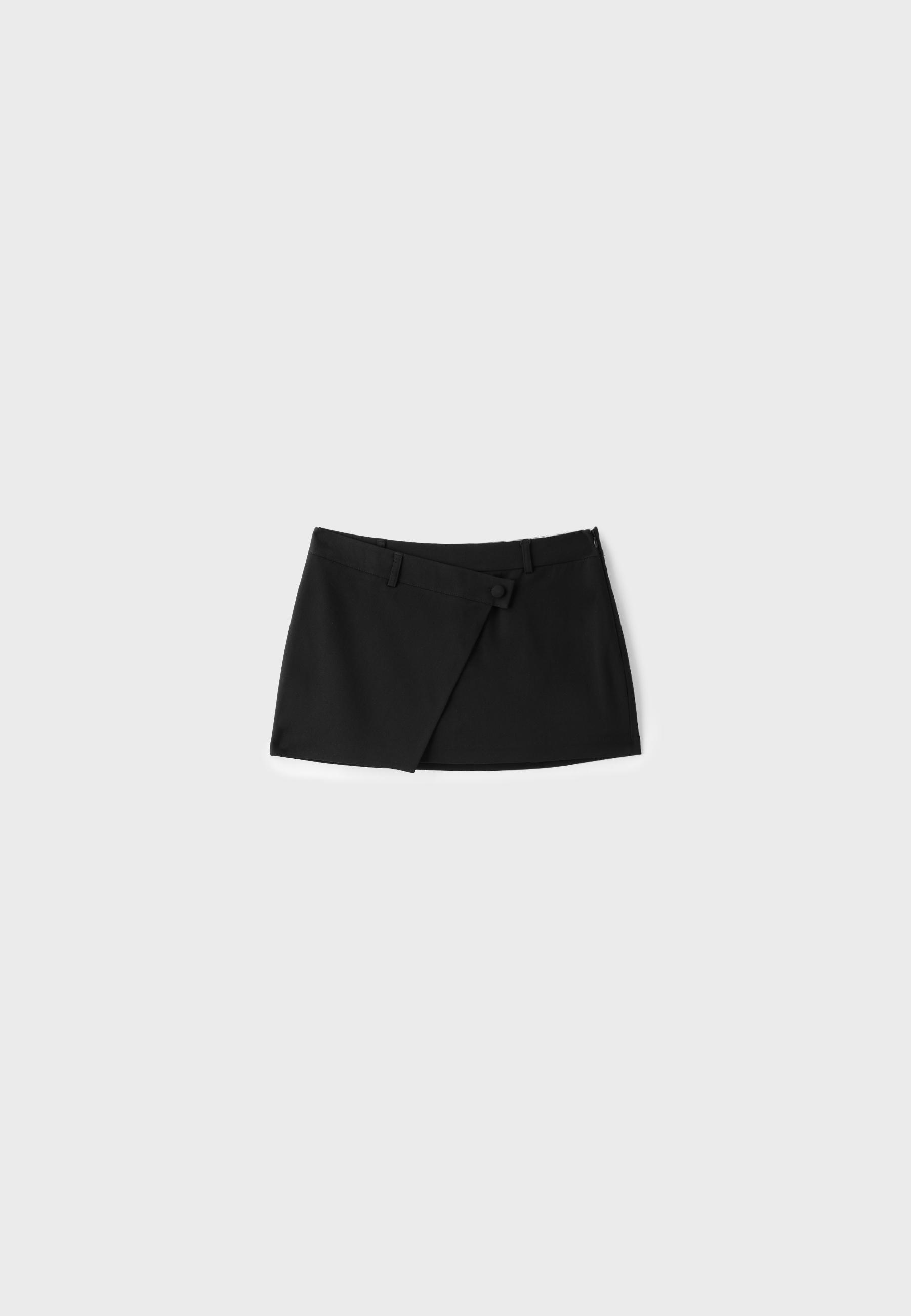 Crossover mini skort — Black