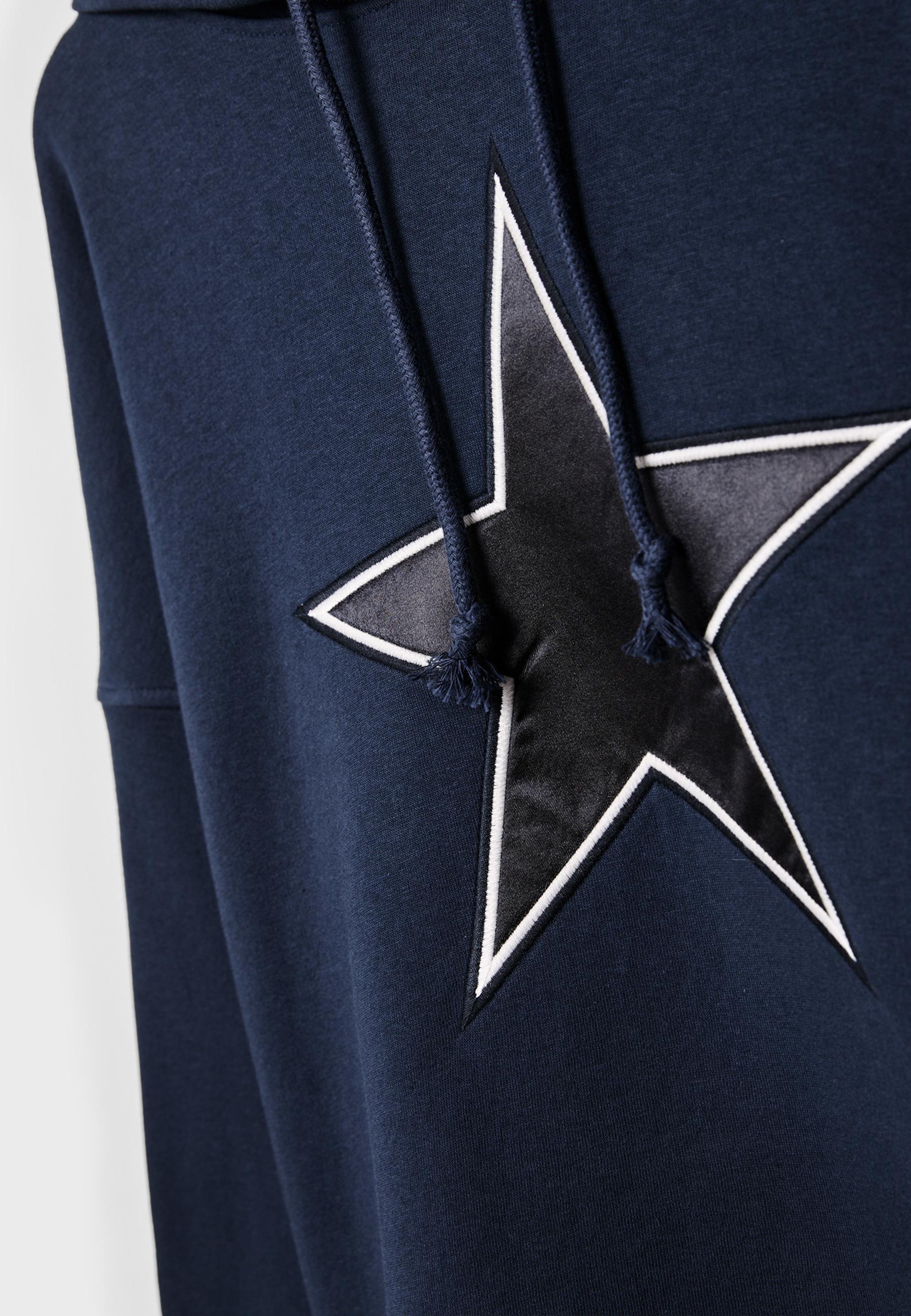 Star hood sweatshirt — Navy blue