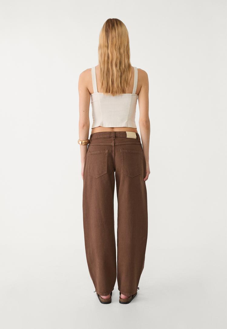 jeans barrel baggy balloon efecto lavado