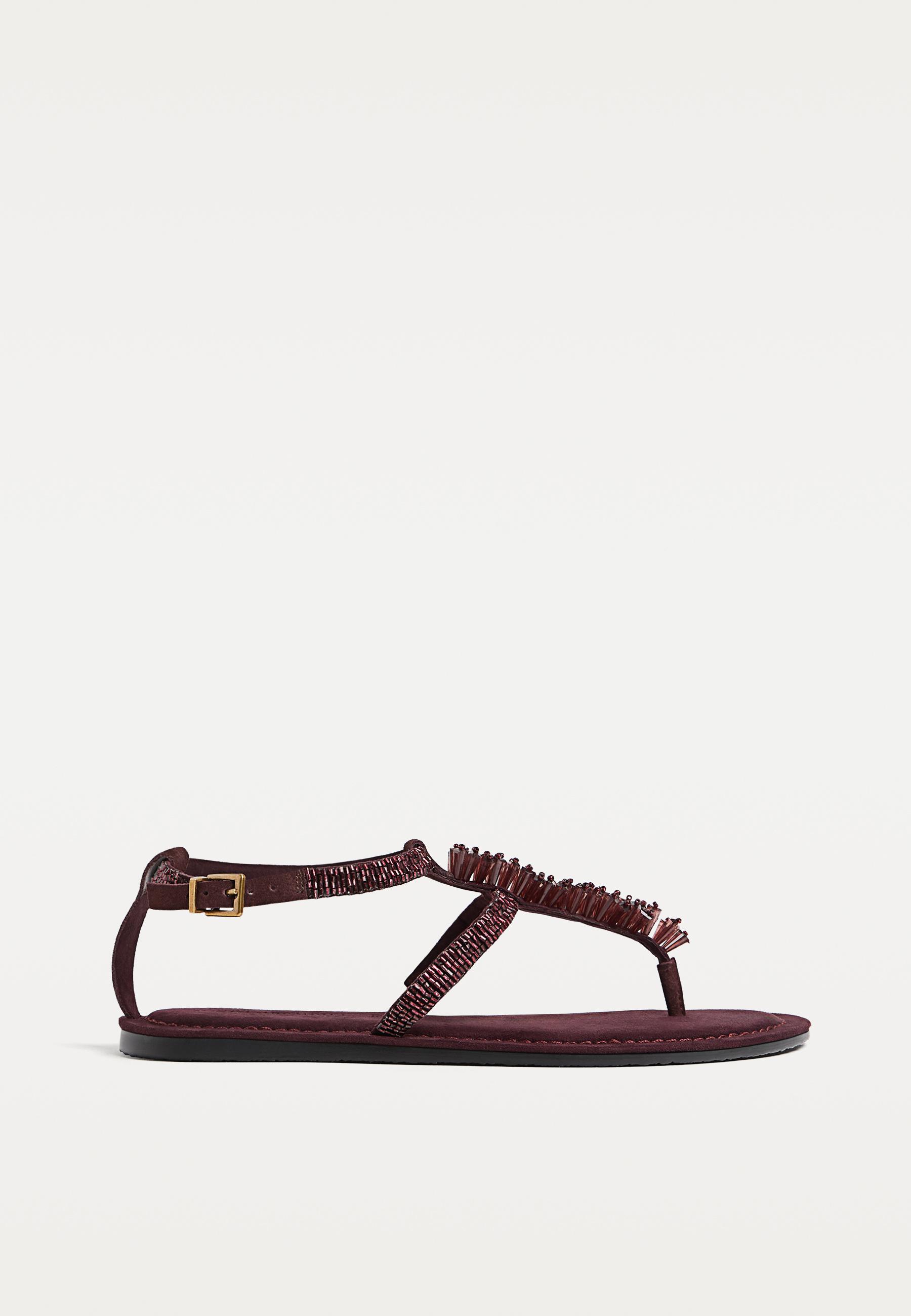 Sandalias planas brillos