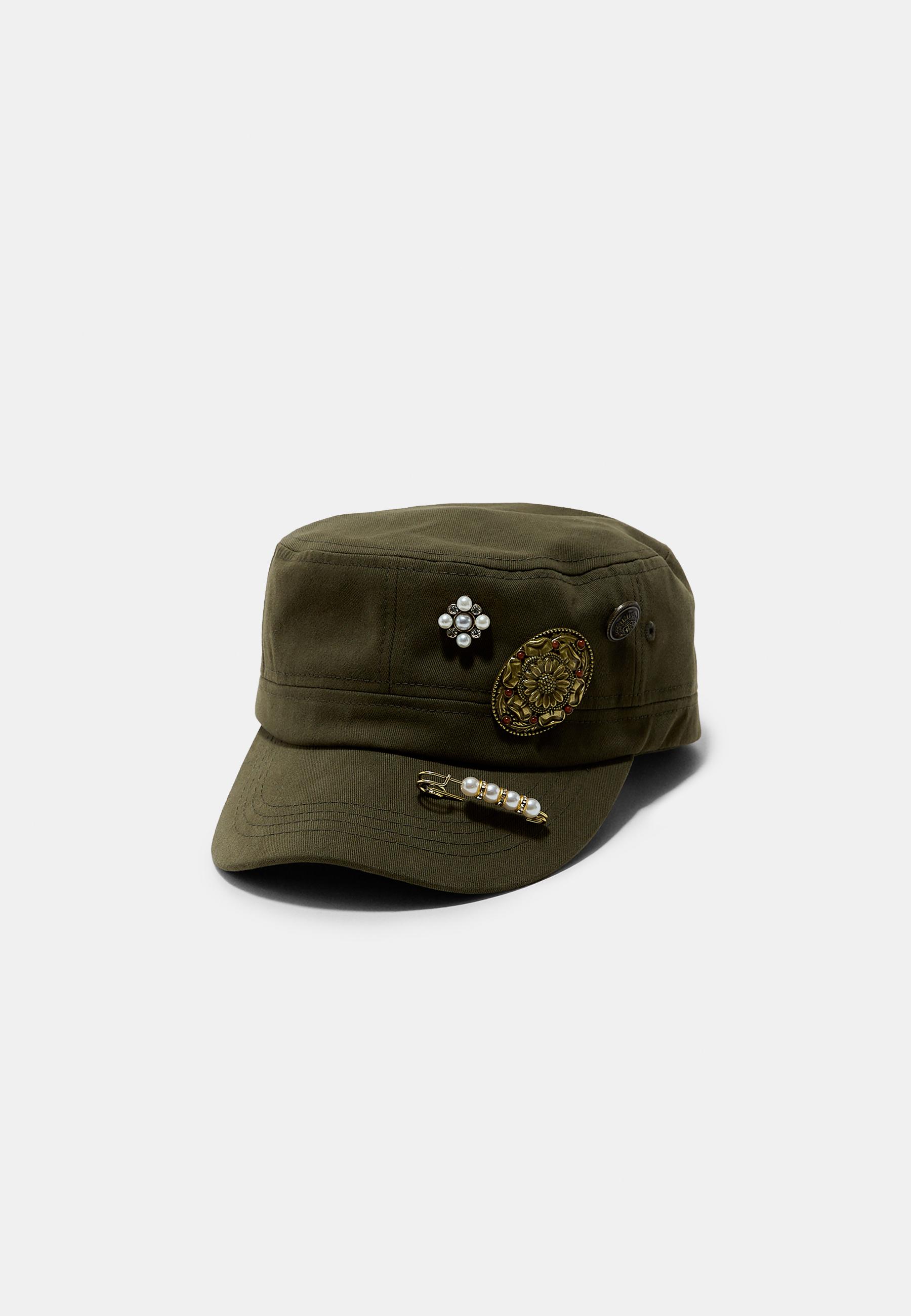 Beaded cap — Khaki
