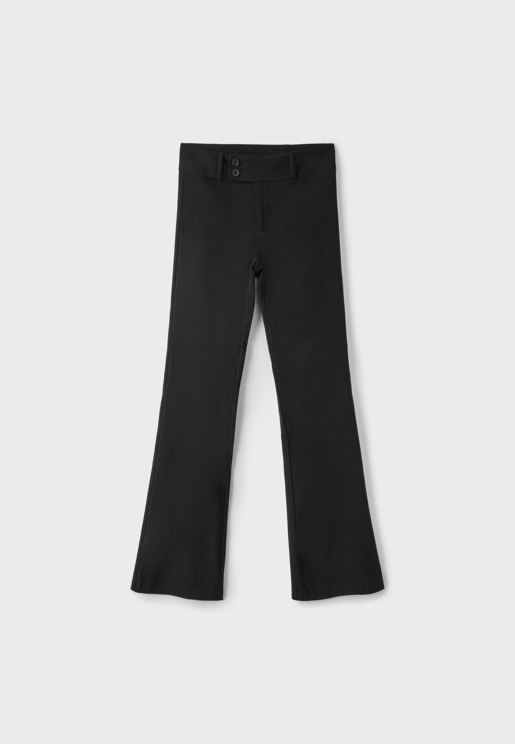 Bengaline bell bottom trousers — Black
