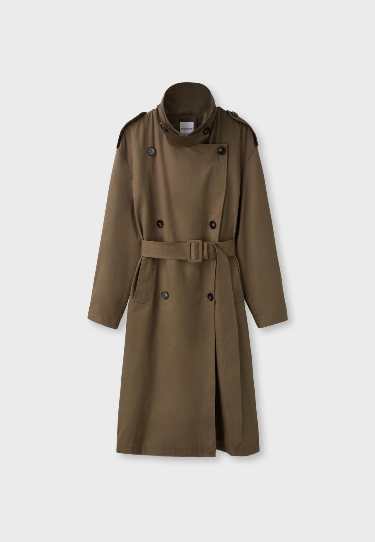 Long basic trench coat — Caramel
