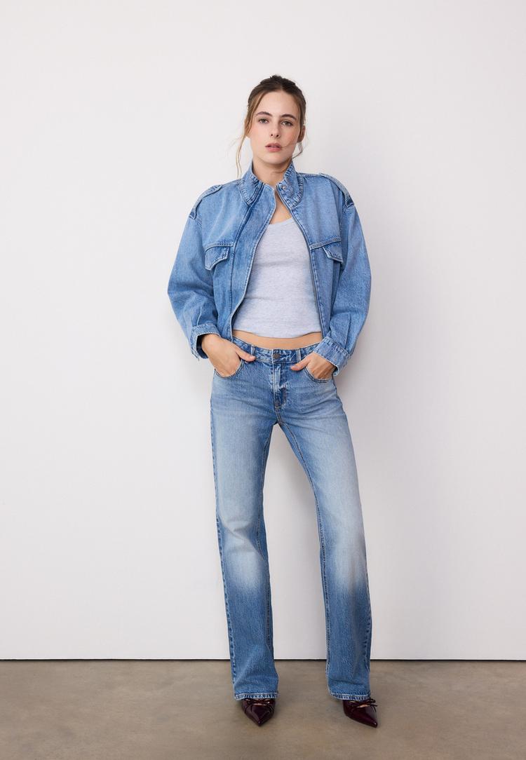 Stradivarius Ριμπ Βαμβακερή Μπλούζα Αθλητικού Τύπου Γκρι Μελανζέ S