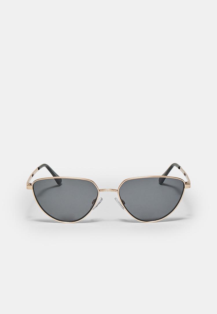 Stradivarius Μεταλλικα Γυαλια Ηλιου Με Ευθεια Επανω Γραμμη Μπλε Os