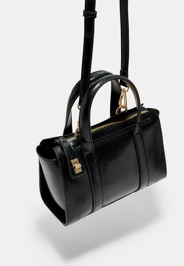 Mini tote bag with closure — Black 5