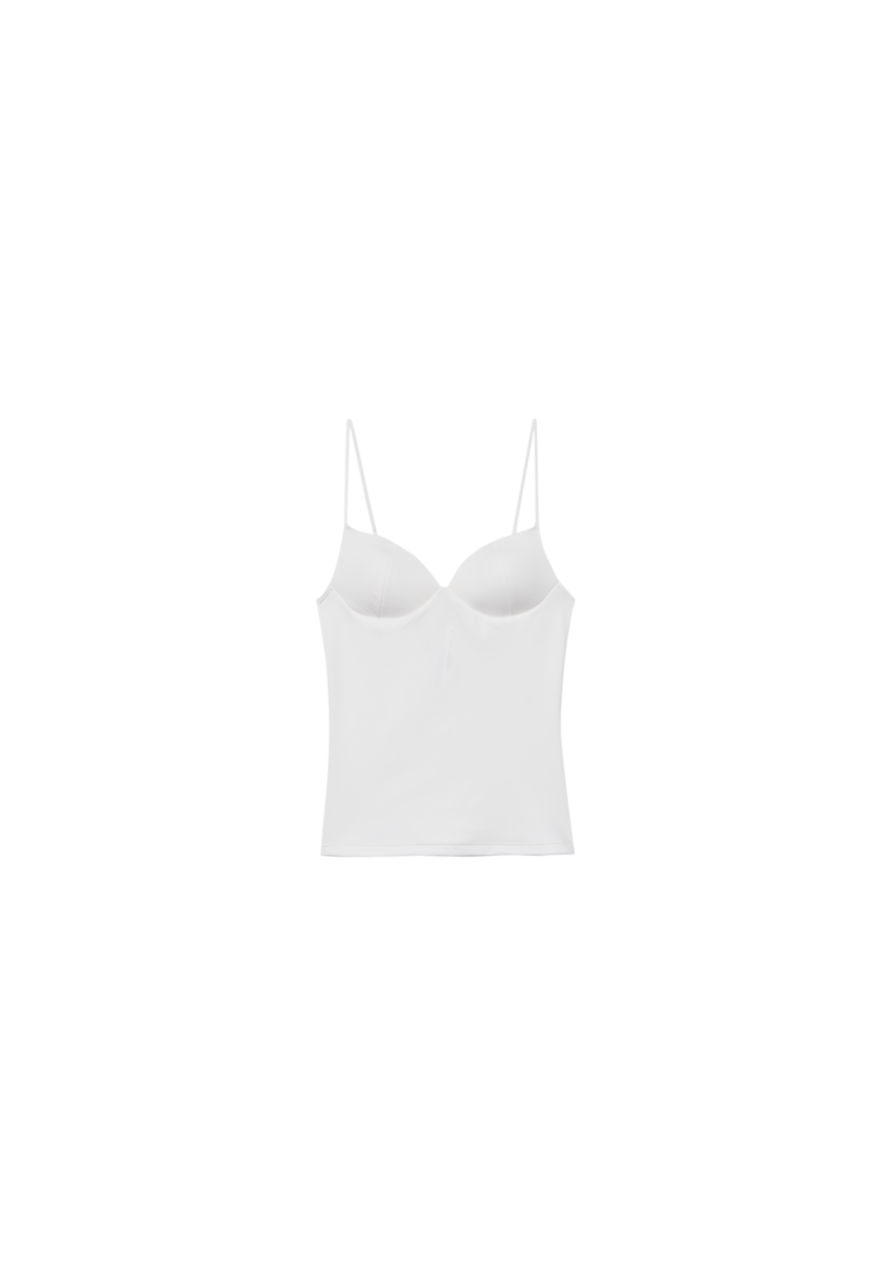 Corsetry-inspired top — Ecru