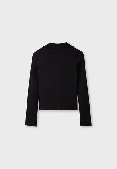 B03 Stretch polo T-shirt — Black 8