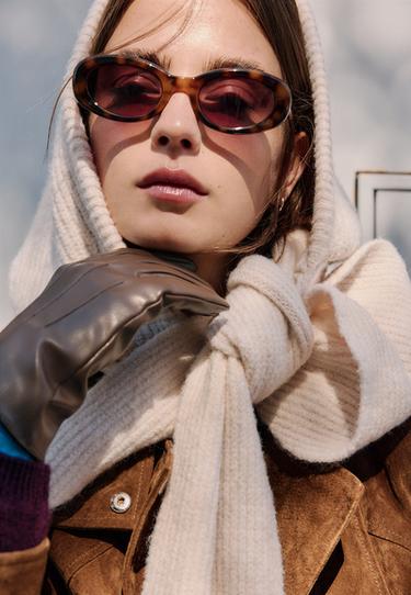 Basic leather effect gloves — Brown 4