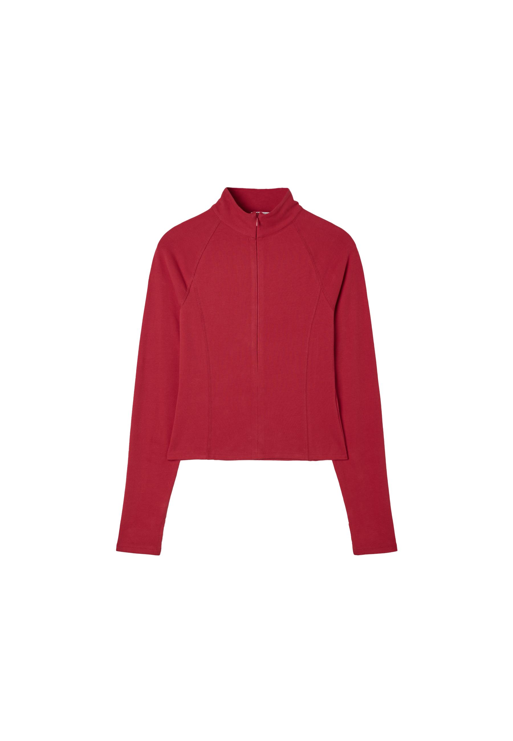 Long sleeve quarter-zip running top — Red