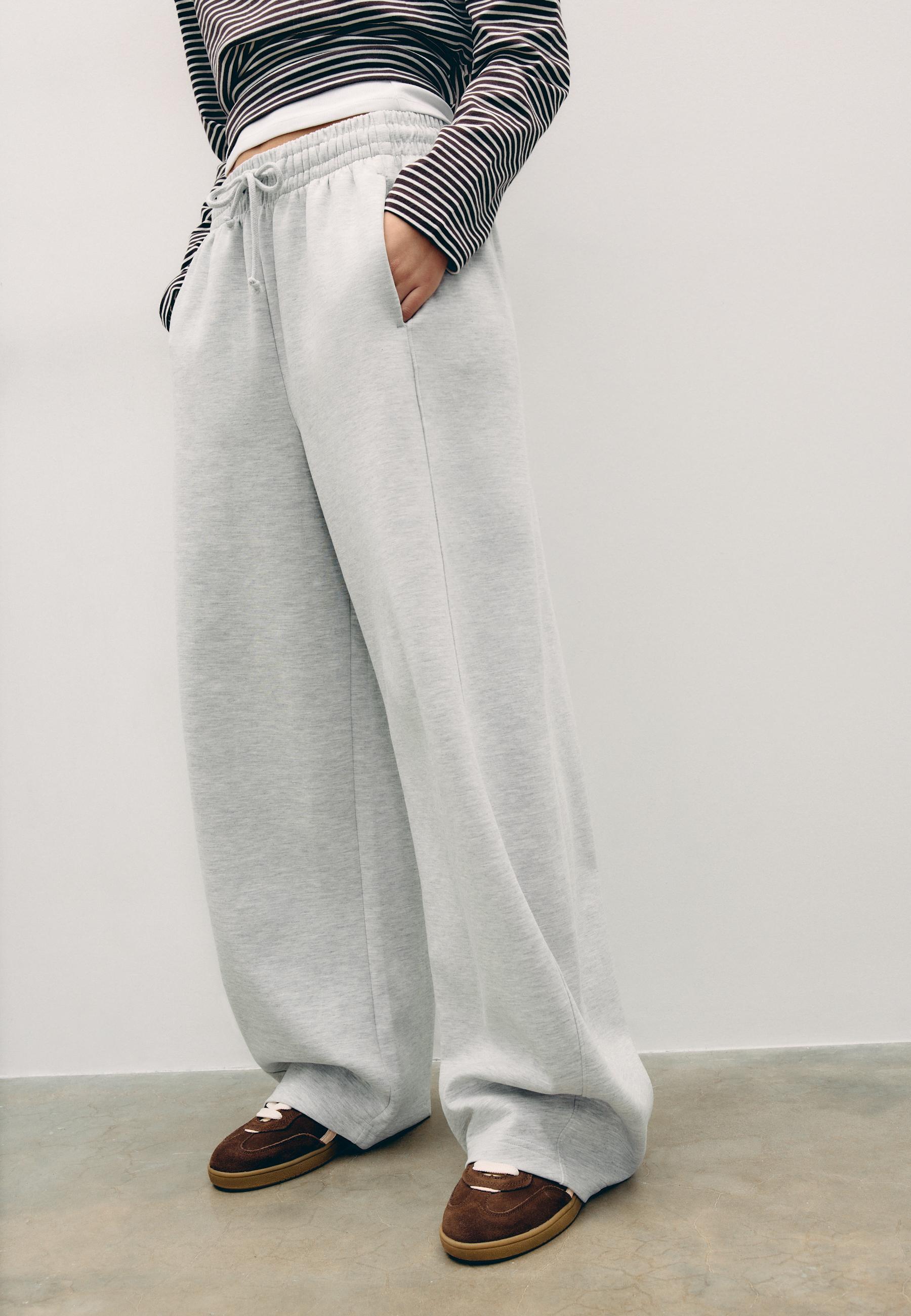 Super barrel jogger trousers — Grey melange