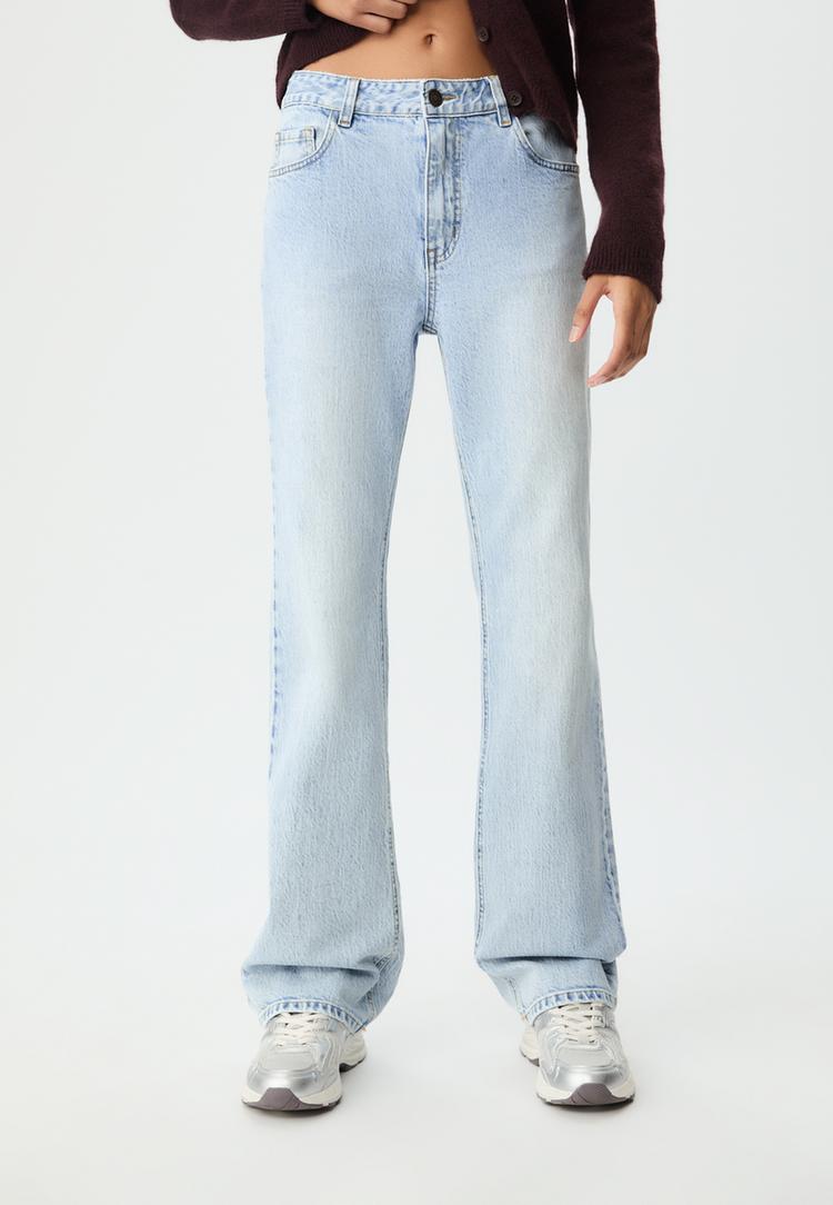 jeans straight high waist comfort