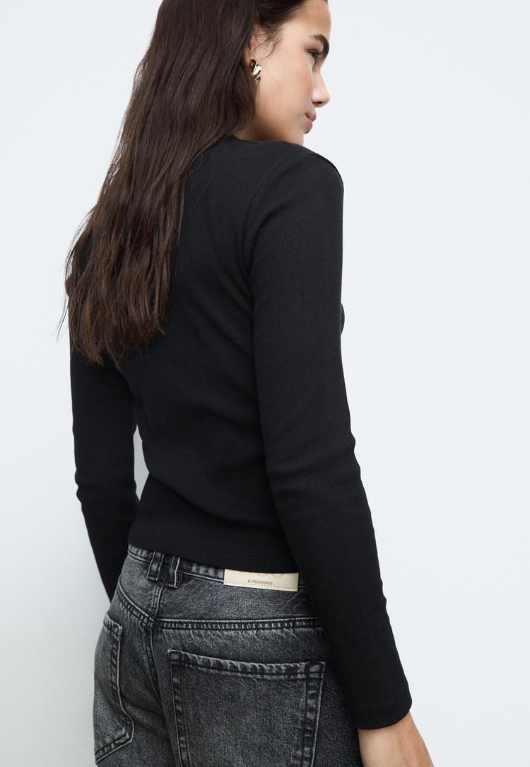 uzun kollu fitilli t