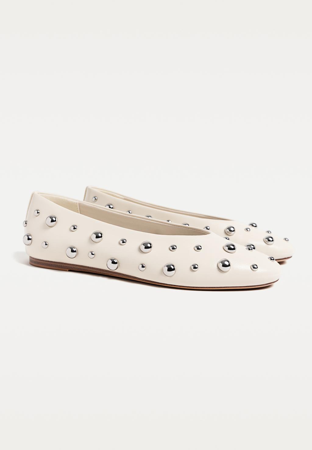 Studded ballet flats