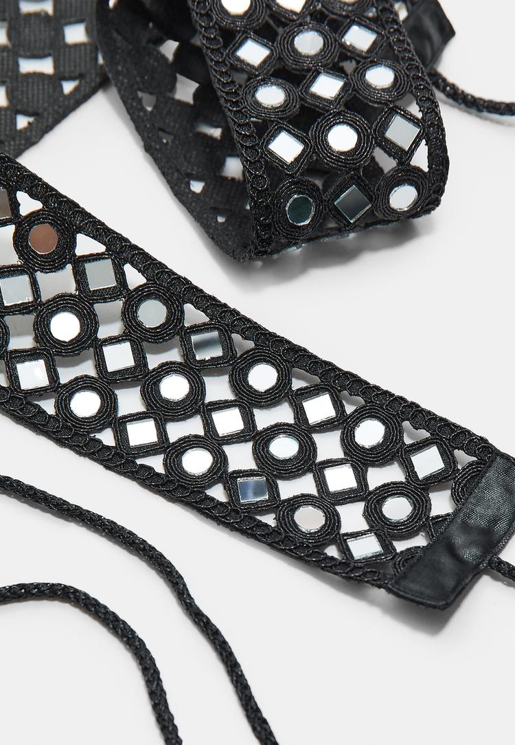 belt with mirrors