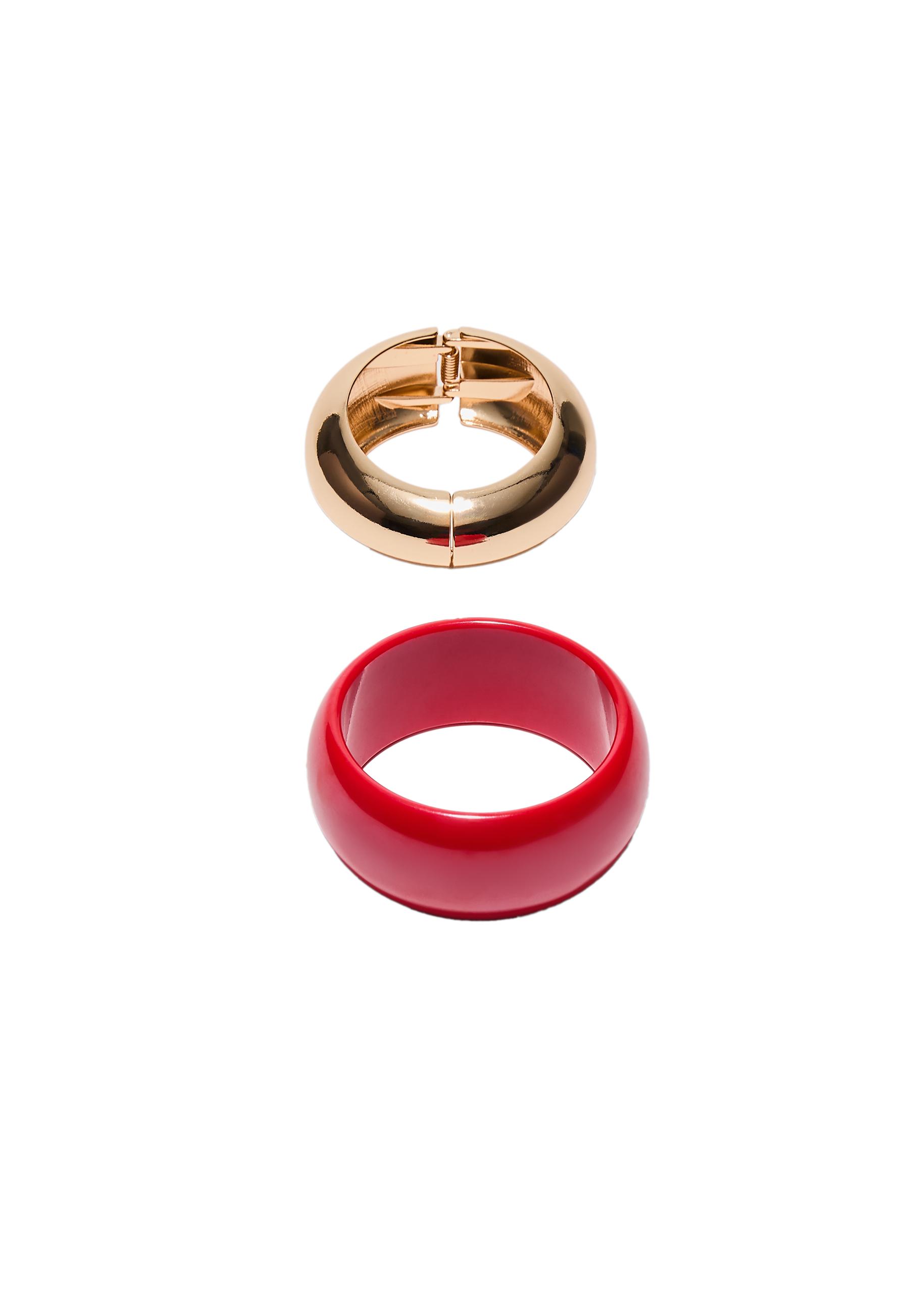 Set of 2 matching bracelets — Red
