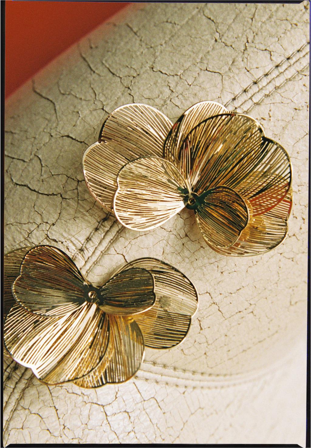 Maxi flower fan earrings