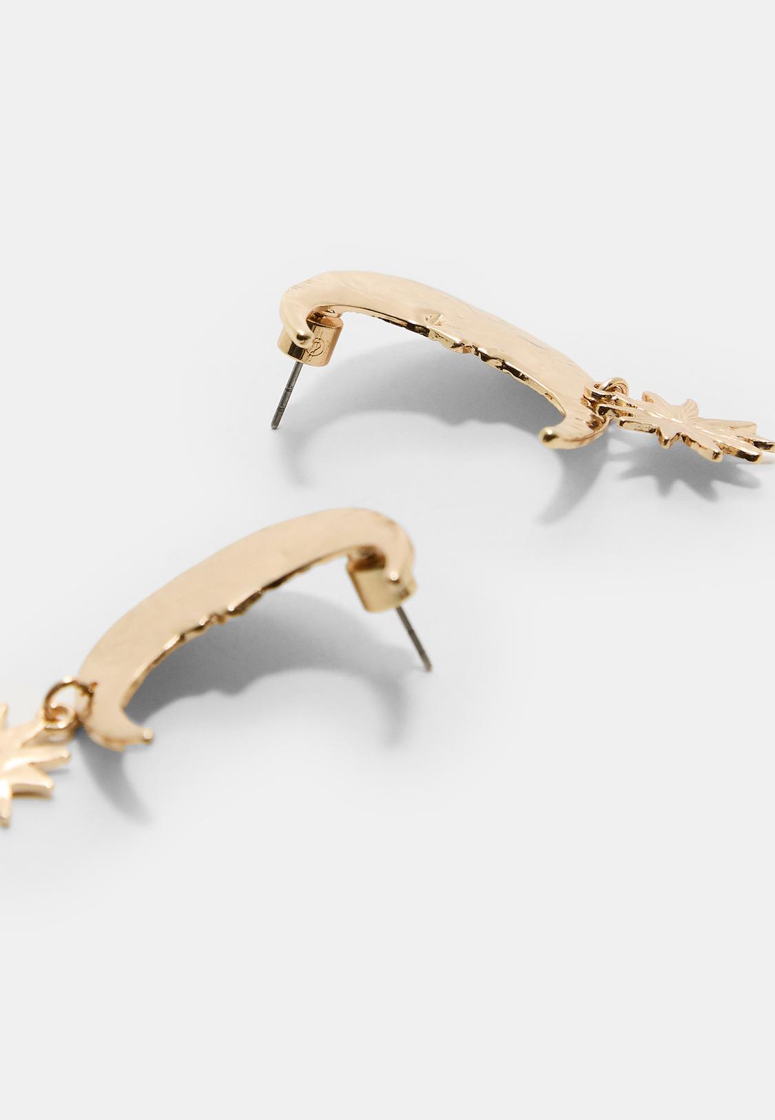 Adriana | Orecchino Helix Con Doppia Catena Pendente - Luna Gioielli