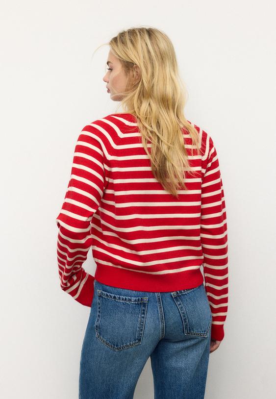 chaqueta punto botones manga ranglan