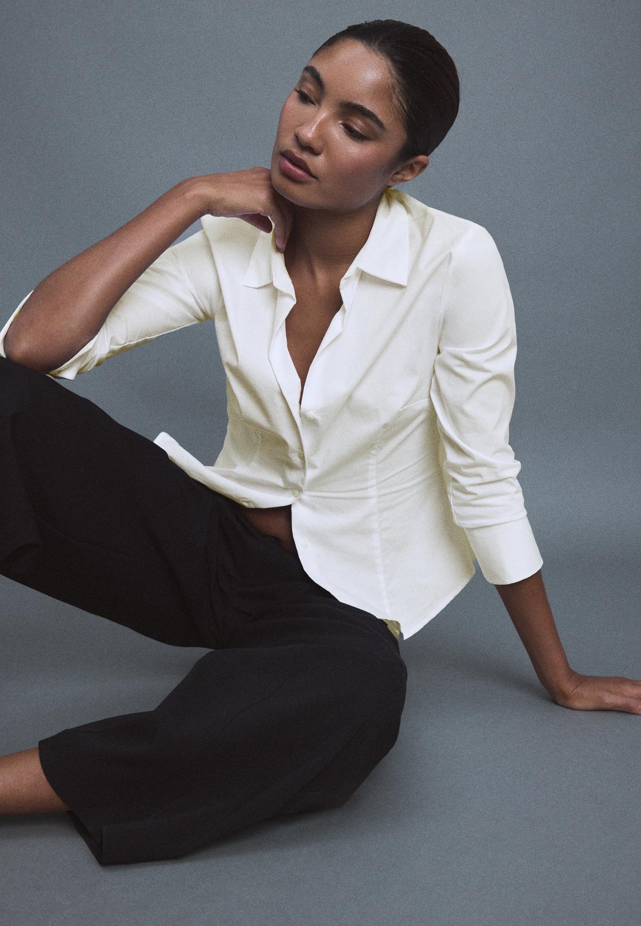 Fitted basic shirt — White