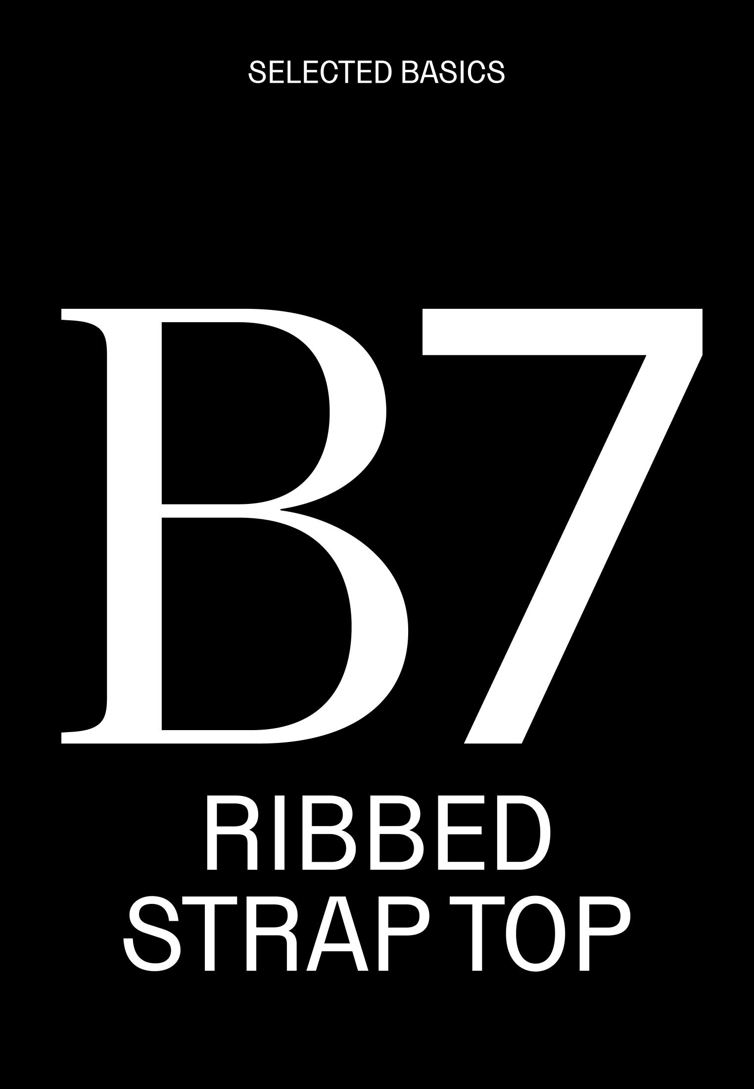 B07 Ribbed strap top — Brown
