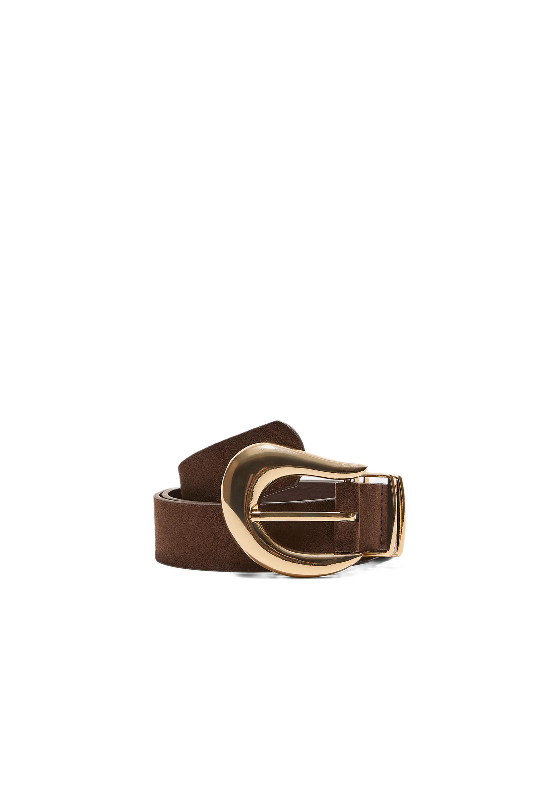 Belt with organic buckle — Brown