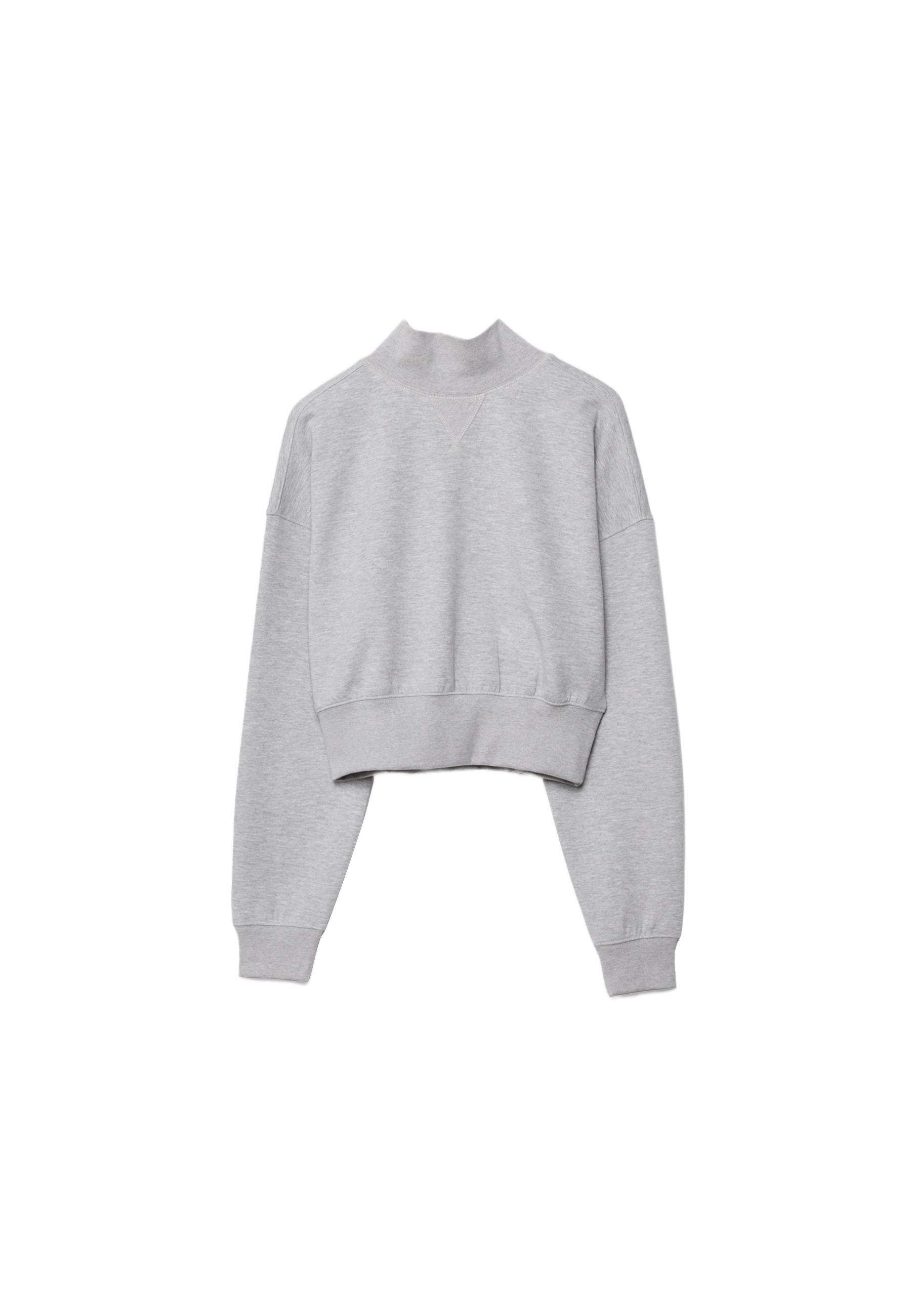 Soft-touch interlock sweatshirt — Grey melange