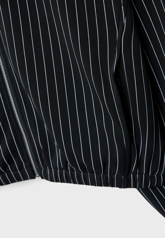 Yumuşak dokulu çizgili sweatshirt - Görsel 8