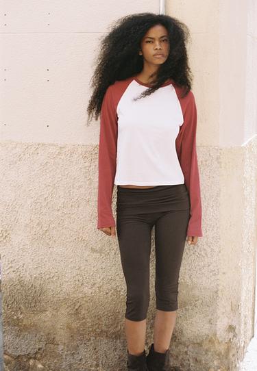 Baseball long sleeve T-shirt — Dark red 1