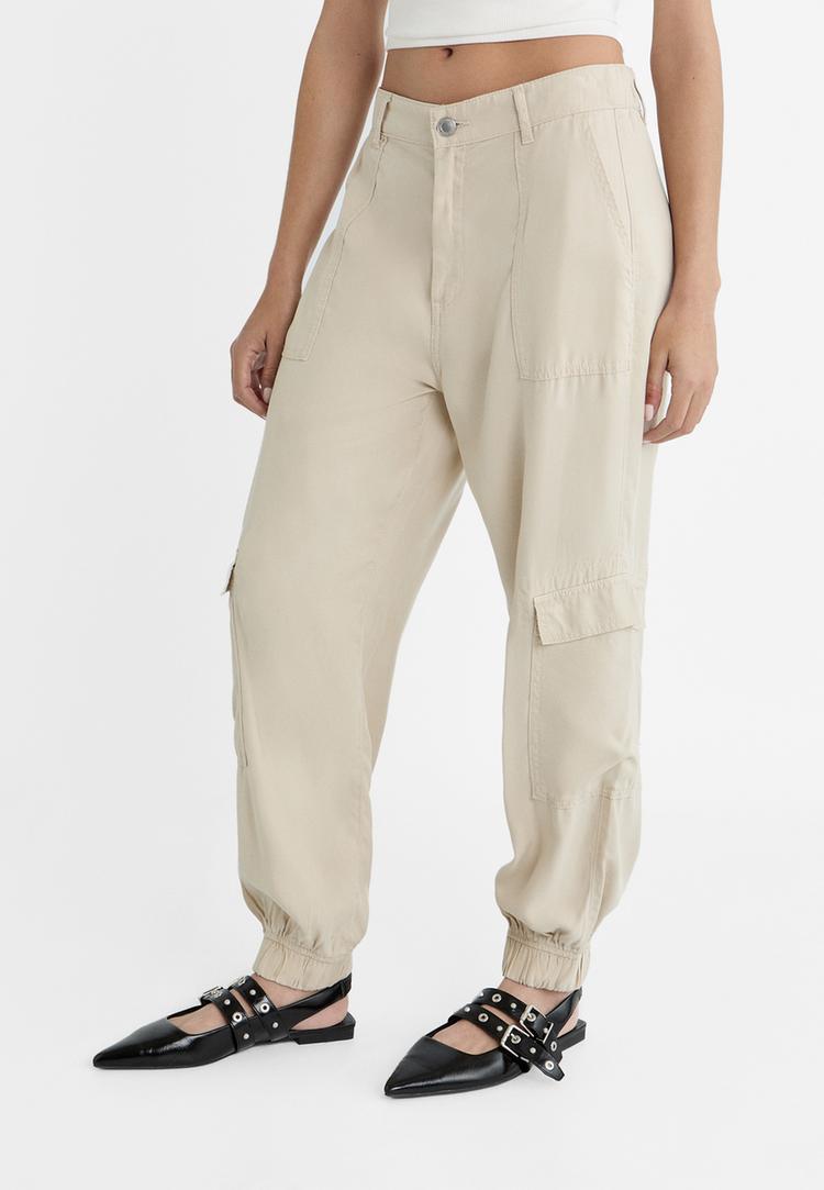 pantalon cargo fluido