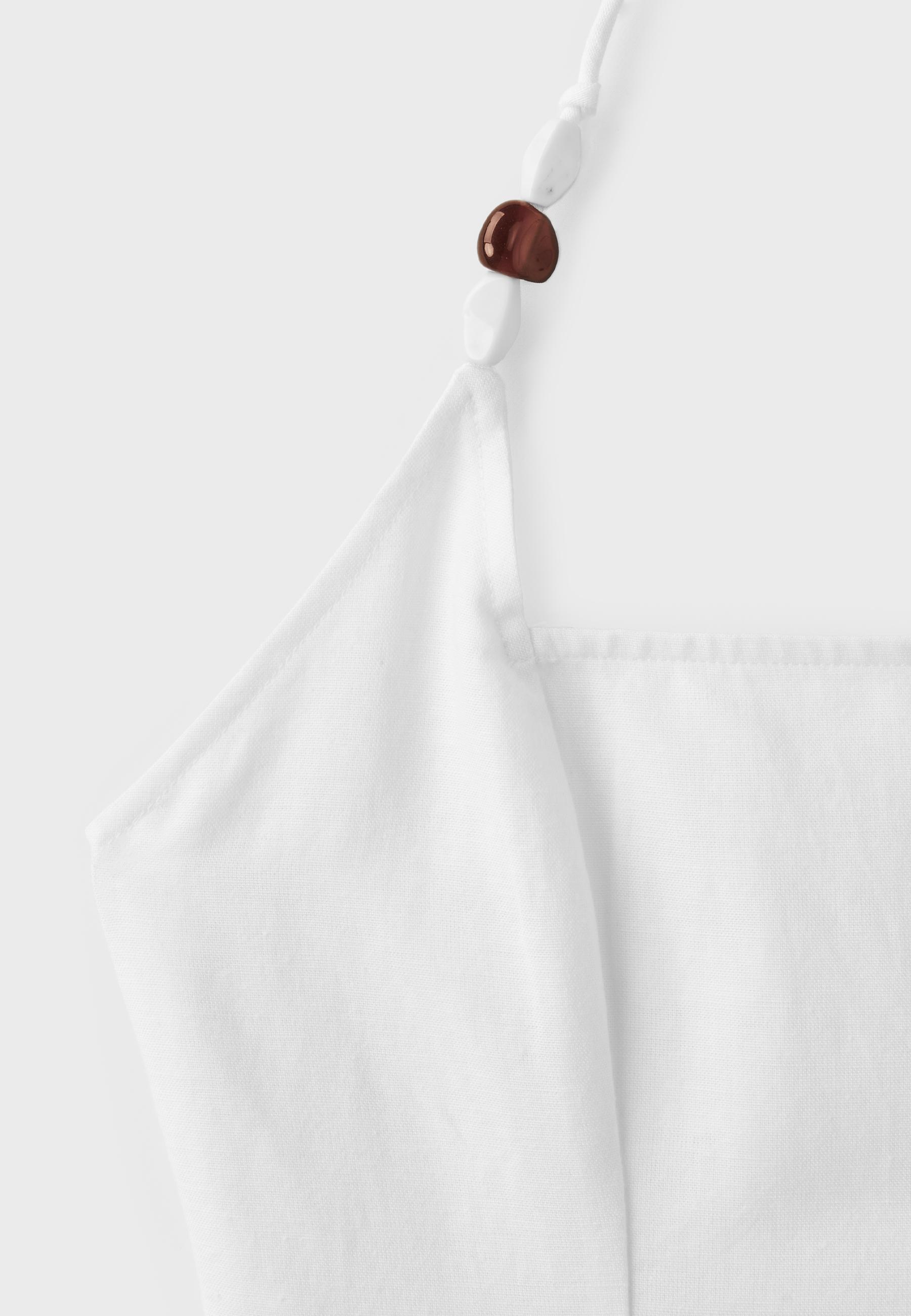Beaded A-line dress — Ecru
