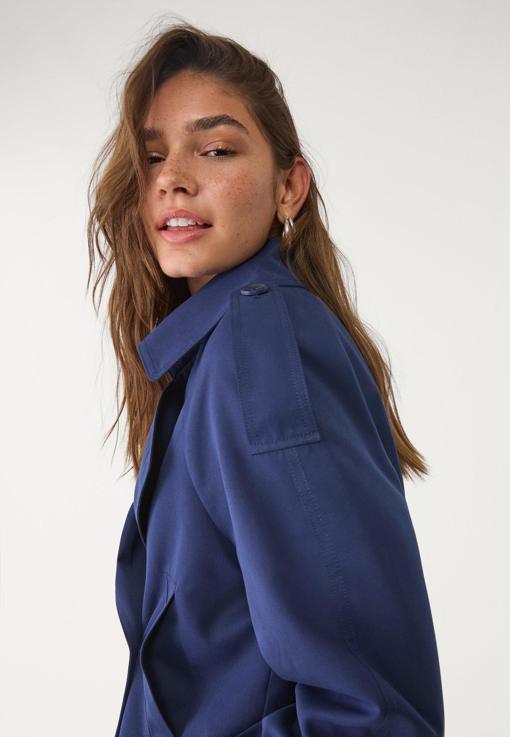 Trench court croisé