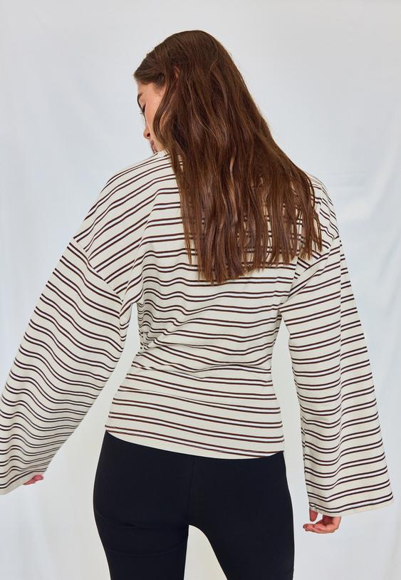 tshirt manches longues ajuste raye