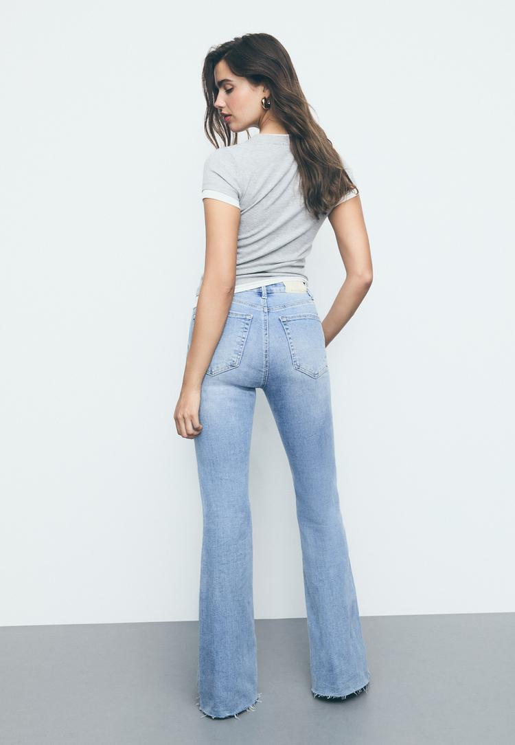 d74 jeans flare slit
