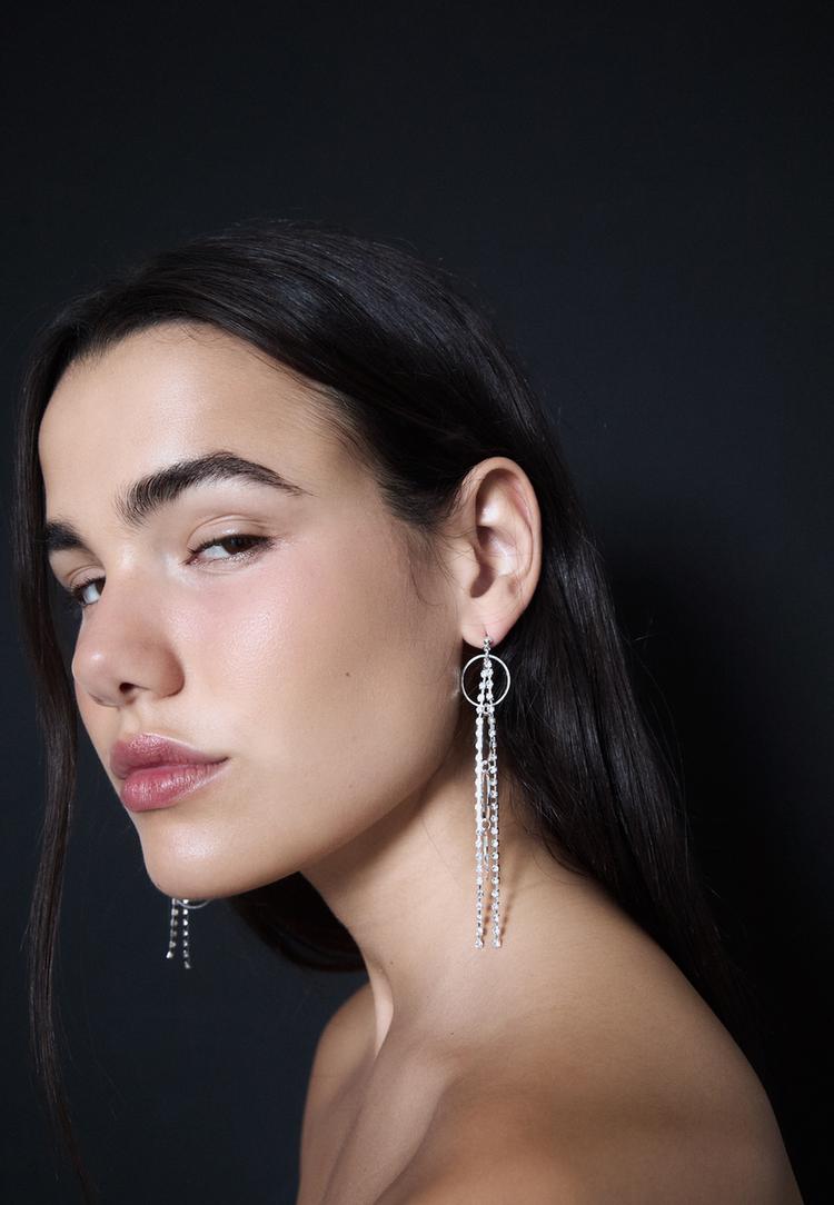 rhinestone dangle earrings