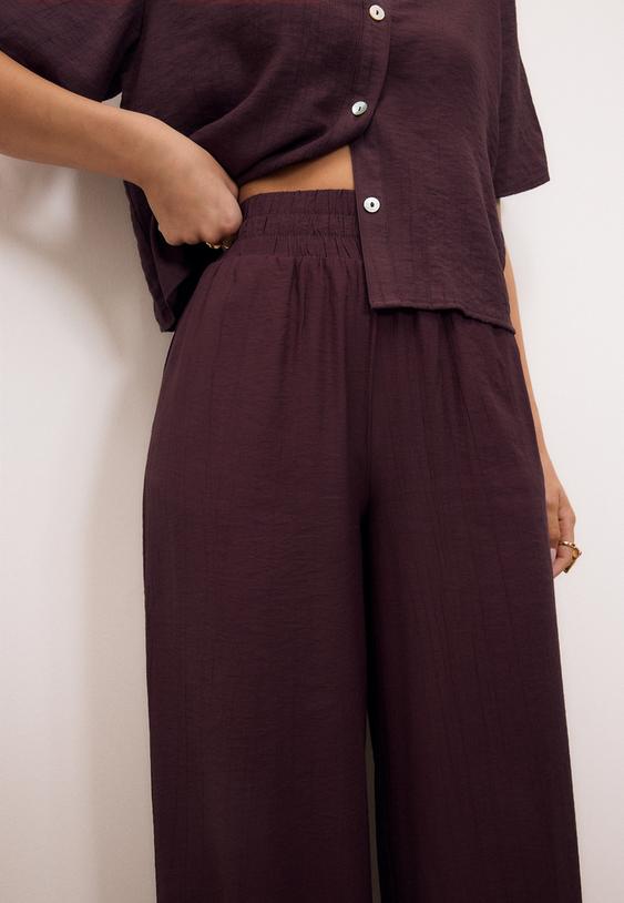 calcas palazzo de cintura larga