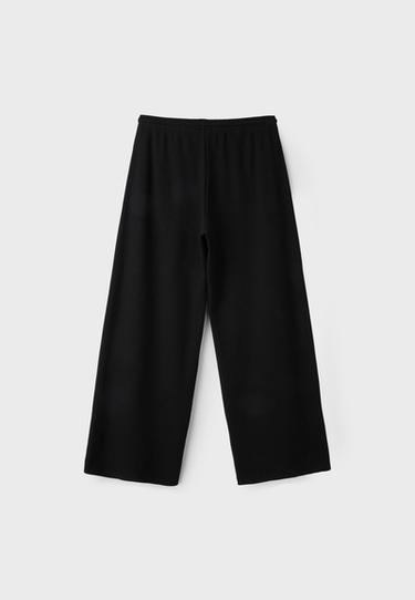 Soft-touch ribbed trousers — Black 8