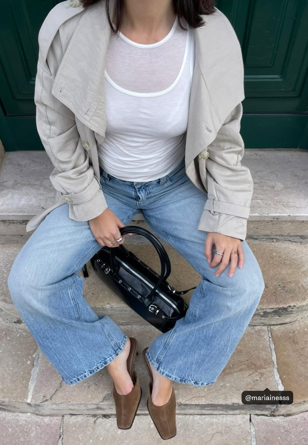 Low-rise wide-leg jeans with star detail — OVERDYED BLUE DENIM