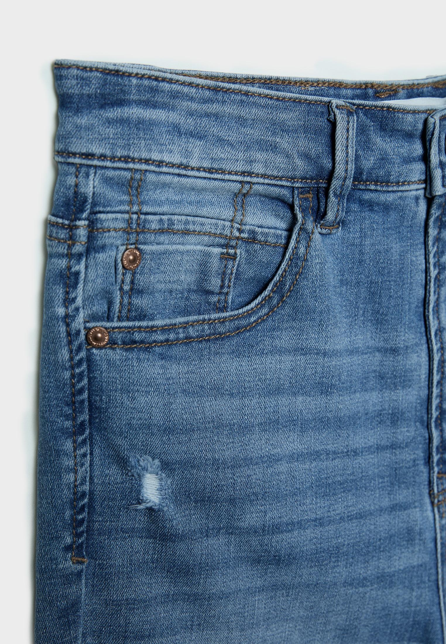 D09 Super high-waist skinny jeans — LIGHT BLEACH