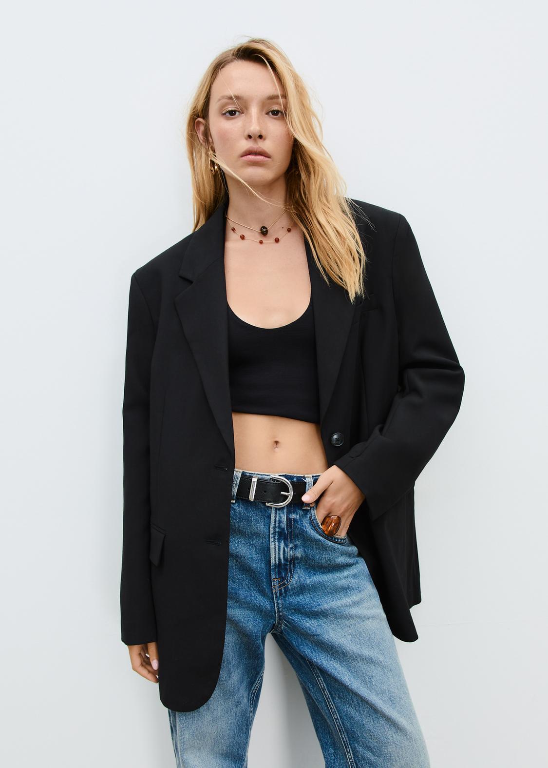 Oversize blazer with pockets Women's fashion Stradivarius Jordan