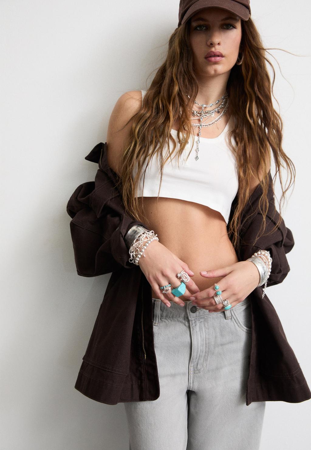 Jeans baggy low waist