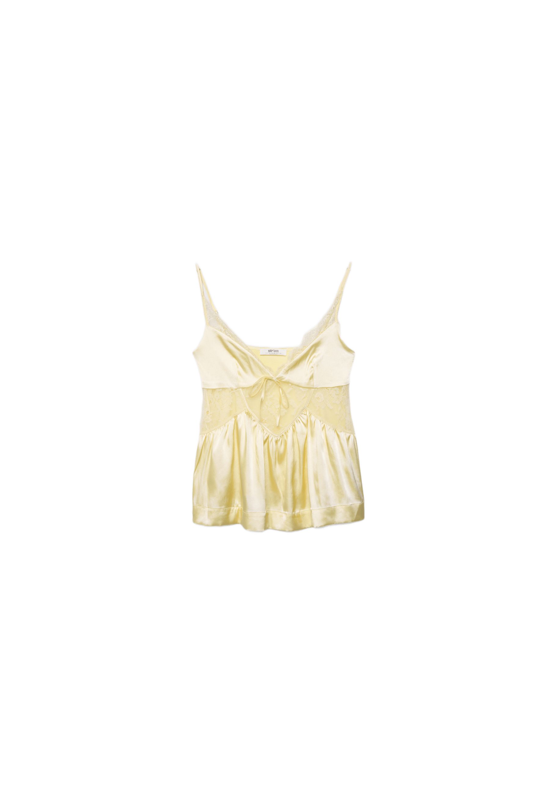 Satin strappy top — Gold