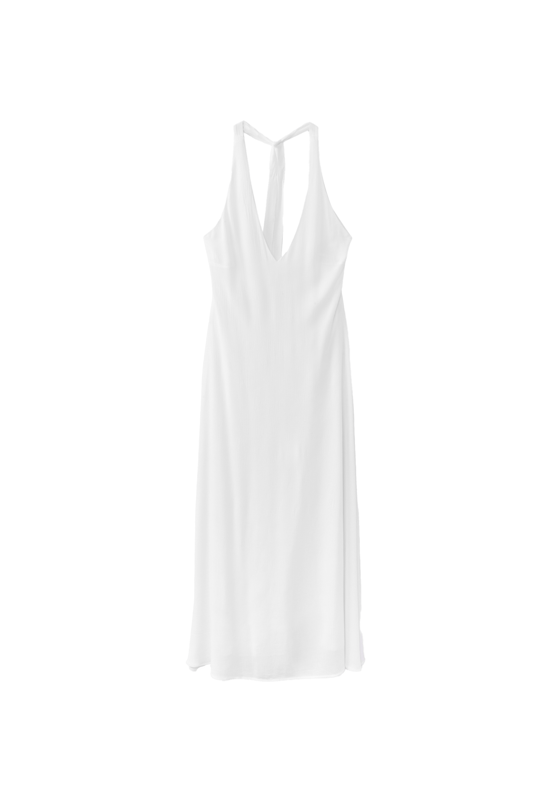 Halter crepe dress — White
